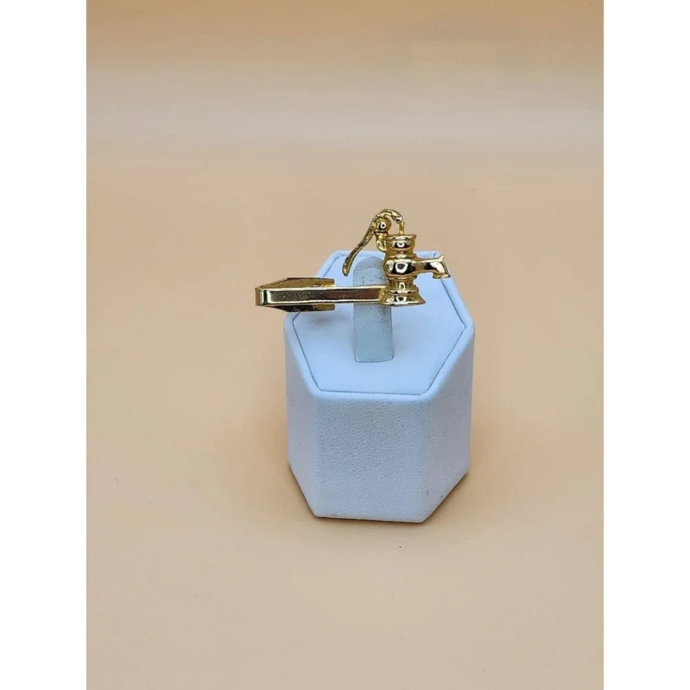 Vtg Water Pump Faucet Movable Handle Gold Plate Tie Clip Bar Tack FREE $HIPPING!